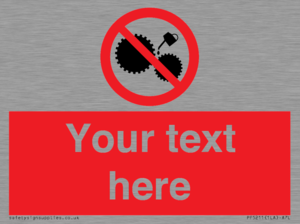 Custom No Oiling Sign